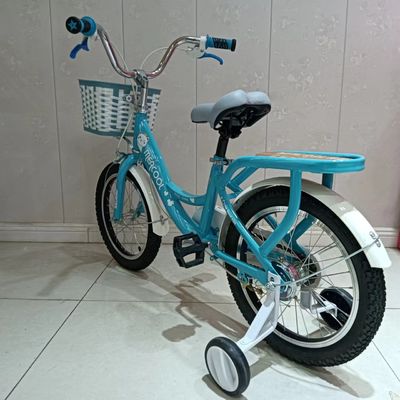 High Carbon Steel Frame 14 Inch Kids Bike With Smooth Edges Blue Color