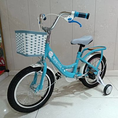 High Carbon Steel Frame 14 Inch Kids Bike With Smooth Edges Blue Color