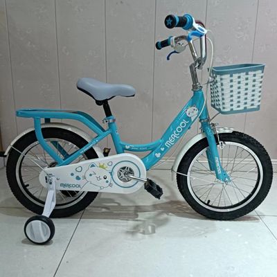 High Carbon Steel Frame 14 Inch Kids Bike With Smooth Edges Blue Color