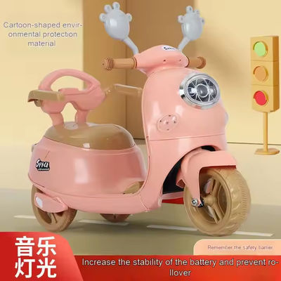 OEM ODM Boys Girls Electric Three Wheel Motorcycle Rechargeable Tricycle 6volt