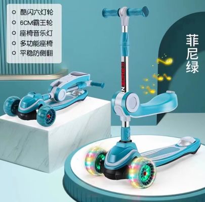 Anti Rollover Foldable Light Up Scooter 3 Wheel Kick Scooter Fashionable