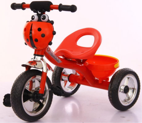 Comfortable Outdoor Little Kids Tricycle With Seven Star Ladybug Basket