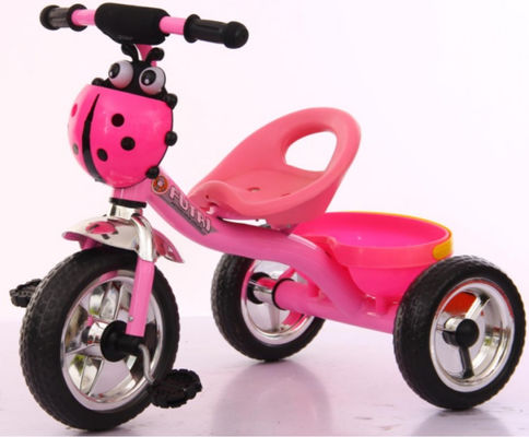 Comfortable Outdoor Little Kids Tricycle With Seven Star Ladybug Basket