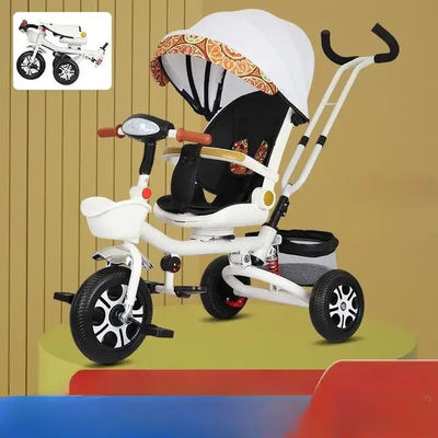 Elegant 12inch Baby Stroller Tricycle Childs Push Along Trike Can Lie Down