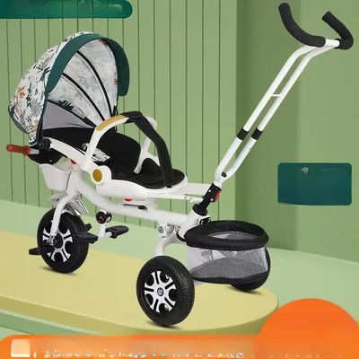 Elegant 12inch Baby Stroller Tricycle Childs Push Along Trike Can Lie Down