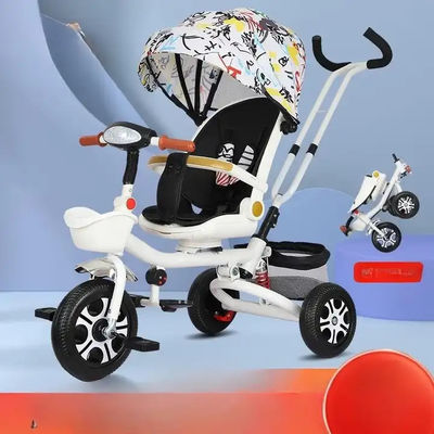 Elegant 12inch Baby Stroller Tricycle Childs Push Along Trike Can Lie Down