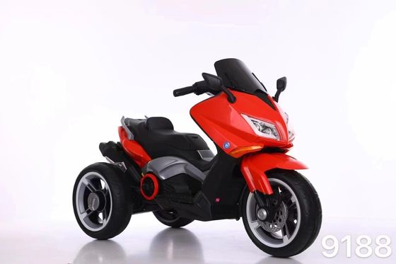 12V Kids Electric Car Battery Powered Ride On Toy Police Car With Remote Control Rose Red