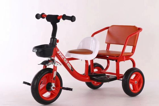 Double Seat Trike Twins Tricycle For Baby Children With Front Pedal