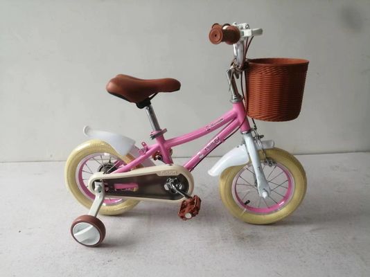 12 Inch Kids Bike With Basket And Brake Green Color Bicycle For Children