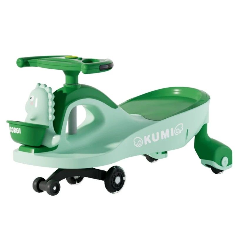 Silent Cartoon Image Ride On Swing Cars With Music Colorful Lights