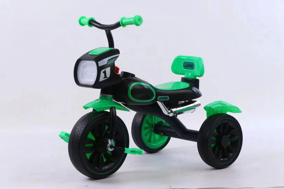Front 10" Rear 8" Wheels Toddler'S Three Wheel Cycle In Red/Blue/Yellow For Young Children